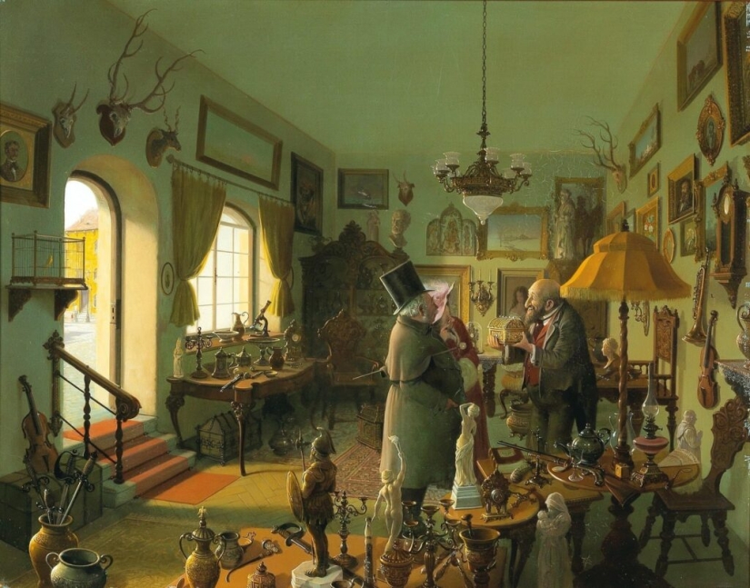 Viejos traviesos del género húngaro virtuoso de la pintura Vida Gabor