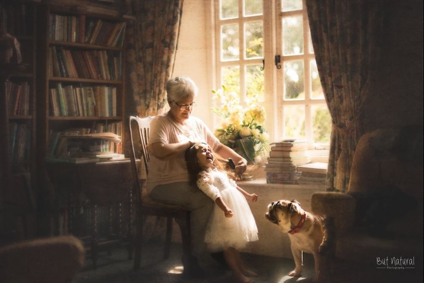 Viejos y jóvenes: un conmovedor proyecto fotográfico sobre la conexión de la generación mayor con los nietos