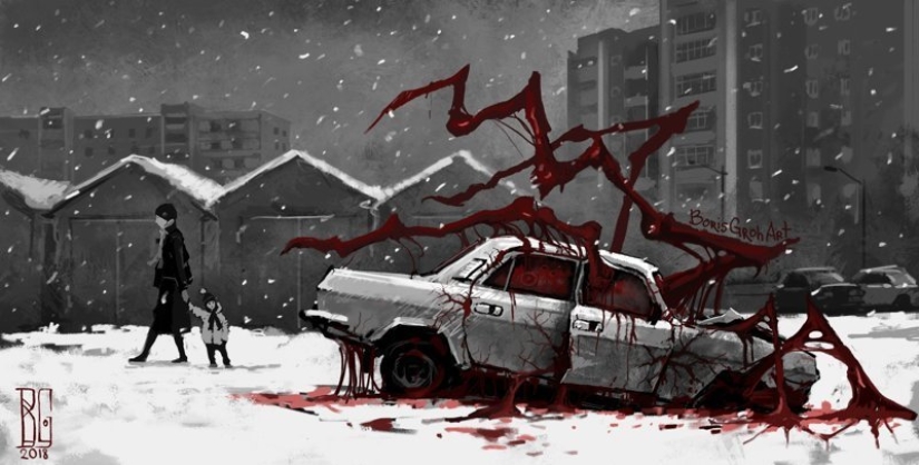 "Visual necromancy": a frightening world of a digital artist Boris rumble "Visual necromancy": a frightening world of a digital artist Boris rumble