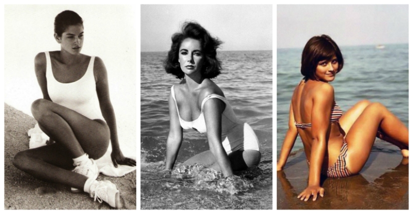 ¡Viva el verano! Fotos antiguas de bellezas famosas en la playa.