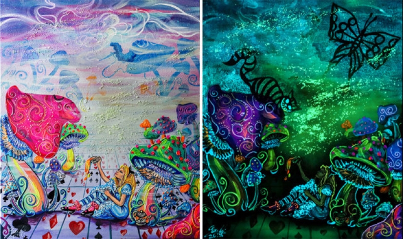 Vivien Sanislo's paintings that open up in the dark in a new way Vivien Sanislo's paintings that open up in the dark in a new way