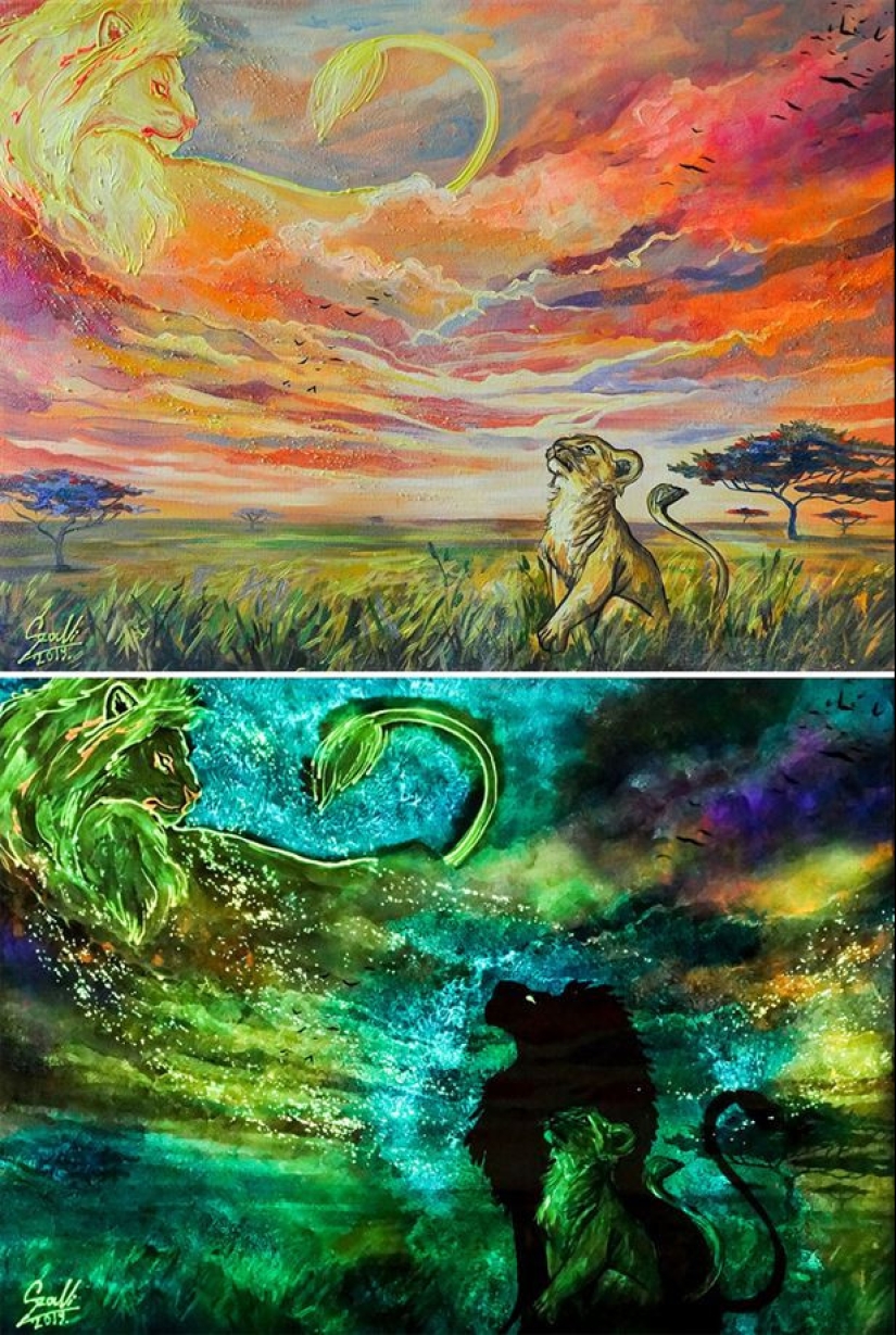 Vivien Sanislo's paintings that open up in the dark in a new way Vivien Sanislo's paintings that open up in the dark in a new way