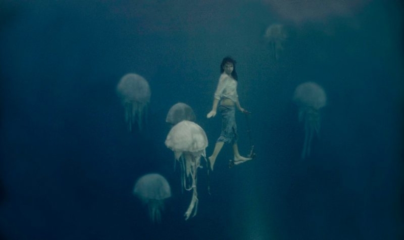 Volando bajo el agua en las maravillosas obras fotográficas de Katerina Bodrunova