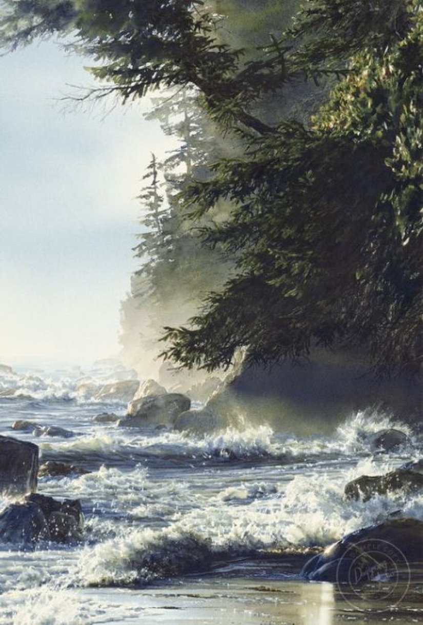 Watercolor realism: amazing landscapes Carol Evans