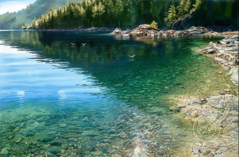 Watercolor realism: amazing landscapes Carol Evans