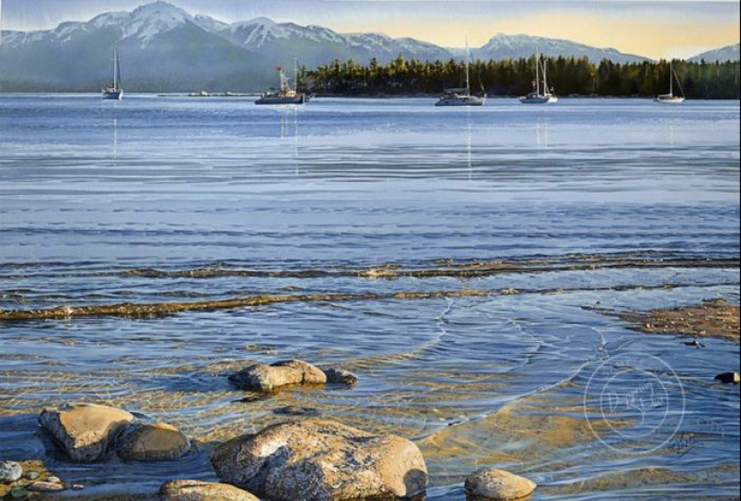 Watercolor realism: amazing landscapes Carol Evans