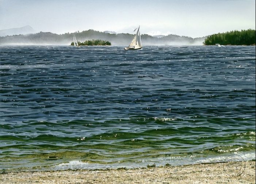 Watercolor realism: amazing landscapes Carol Evans