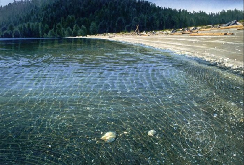 Watercolor realism: amazing landscapes Carol Evans