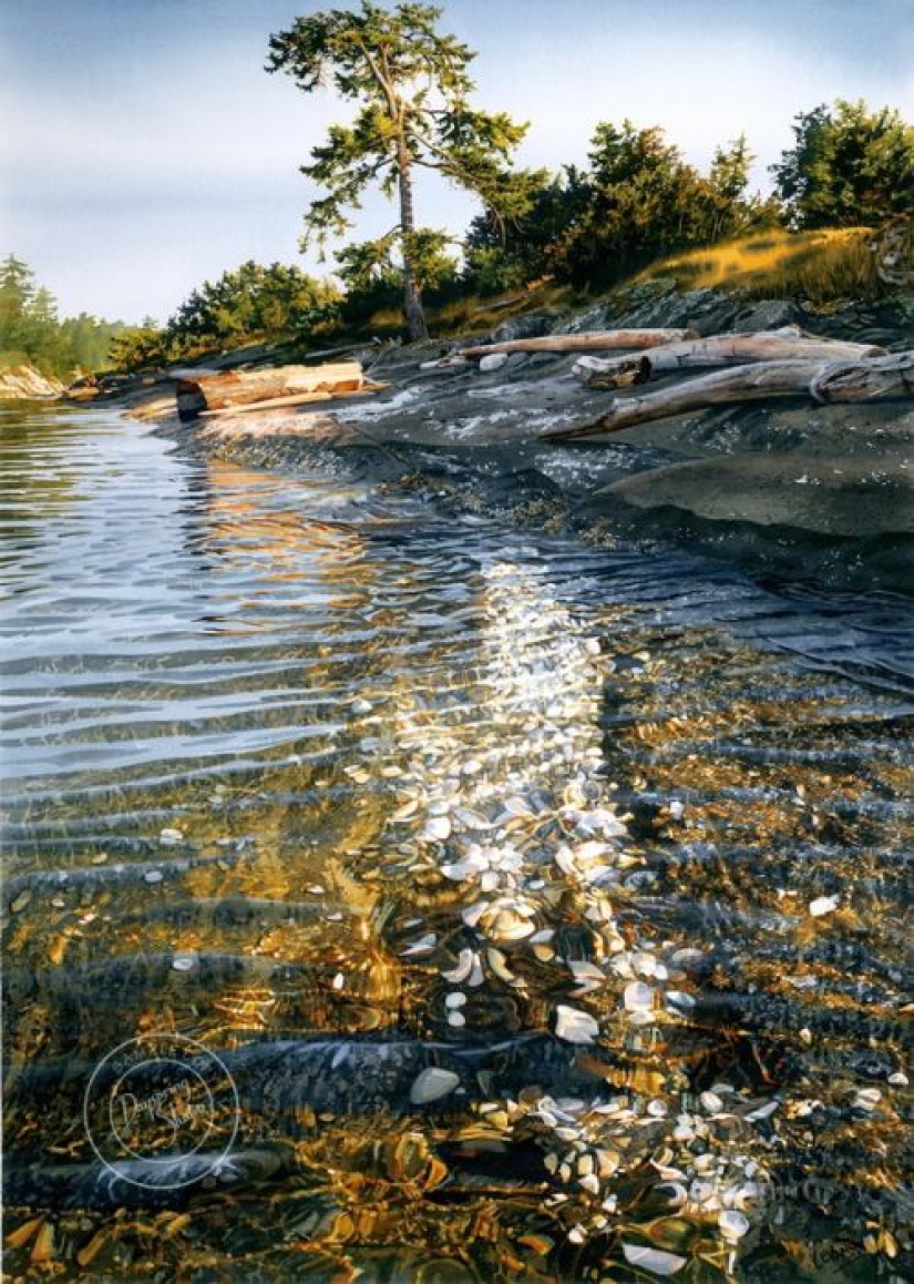 Watercolor realism: amazing landscapes Carol Evans