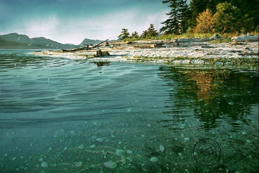 Watercolor realism: amazing landscapes Carol Evans