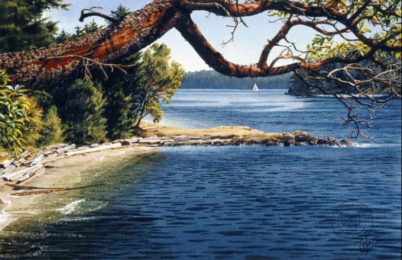 Watercolor realism: amazing landscapes Carol Evans