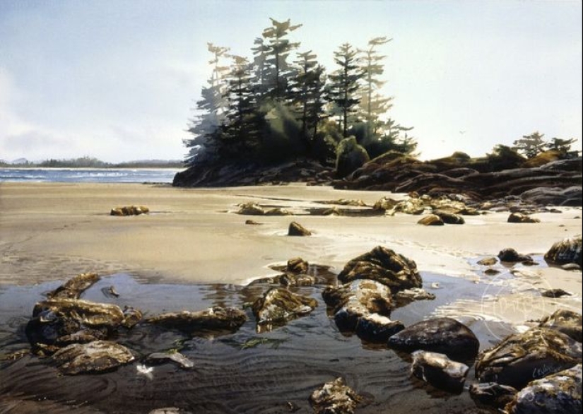 Watercolor realism: amazing landscapes Carol Evans