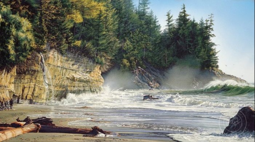 Watercolor realism: amazing landscapes Carol Evans