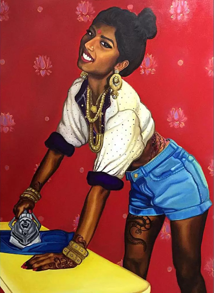 We haven't seen this before - Indian pin-up