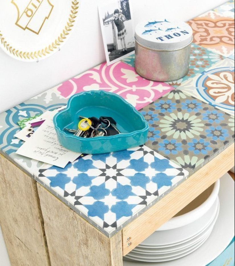 What can be made from the remains of ceramic tiles and mosaics What can be made from the remains of ceramic tiles and mosaics