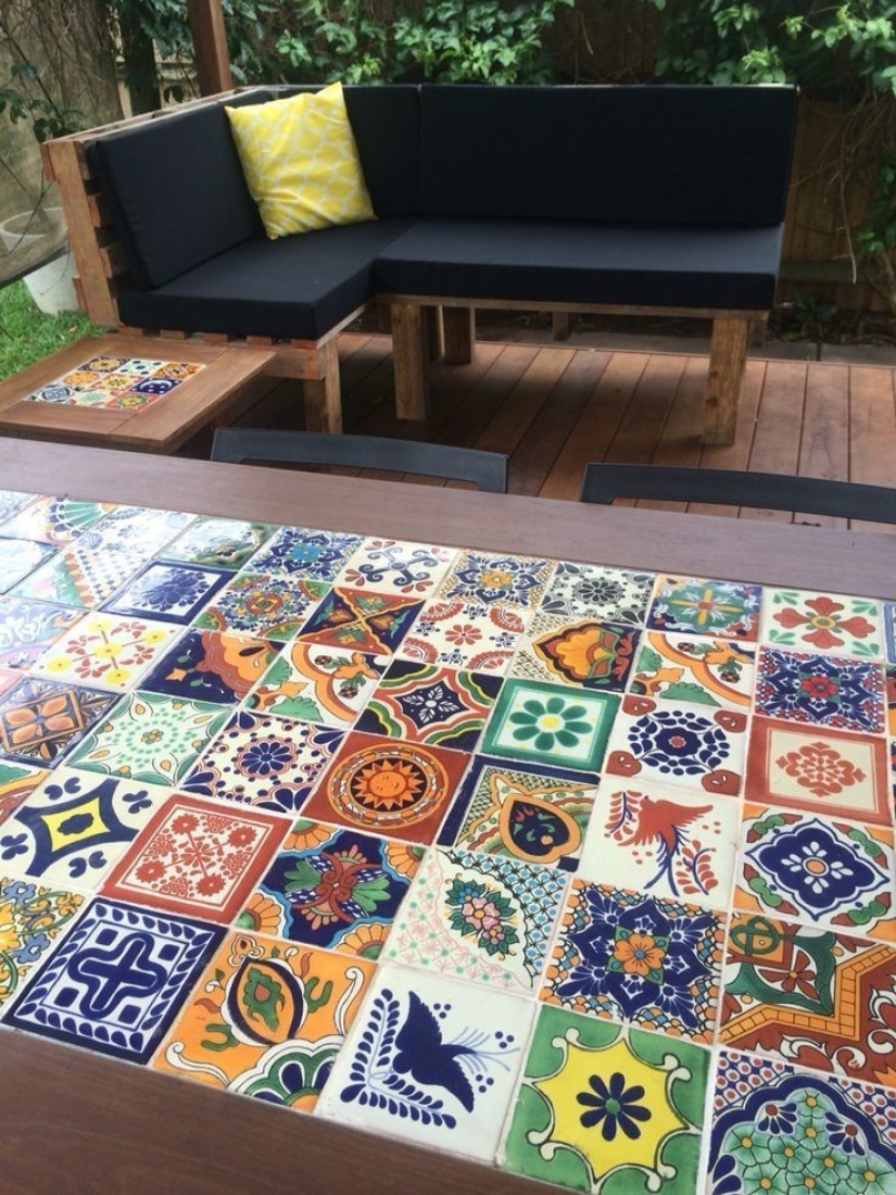 What can be made from the remains of ceramic tiles and mosaics What can be made from the remains of ceramic tiles and mosaics