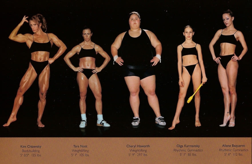 What do athletes' bodies look like in different sports?