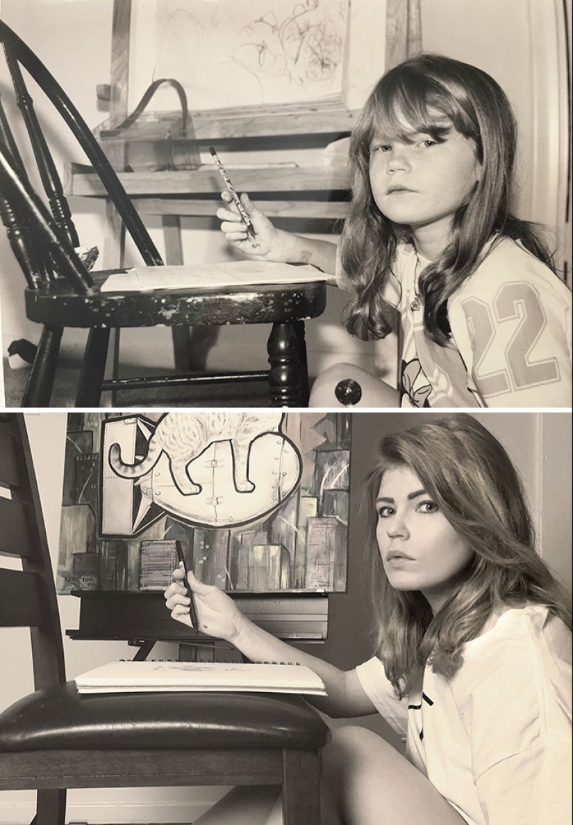 What has grown, has grown — the 19 best attempts to reproduce children's photos