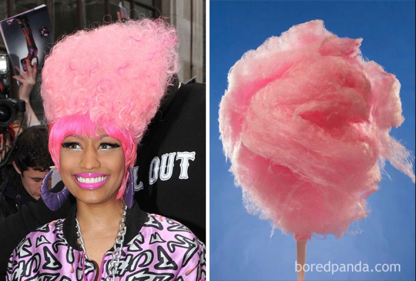 What inspires people to wild outfits and hairstyles — a cleaning brush, a string bag and a broken phone What inspires people to wild outfits and hairstyles — a cleaning brush, a string bag and a broken phone