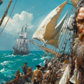 What kind of “dead man's chest” is sung about in the pirate song?