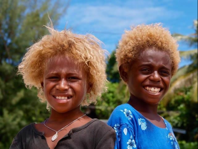 Why are dark-skinned blondes born in the Solomon Islands Why are dark-skinned blondes born in the Solomon Islands