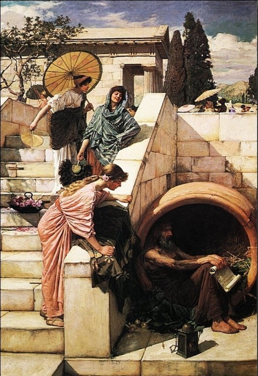 Why did the ancient Greek philosopher Diogenes live in a barrel? Why did the ancient Greek philosopher Diogenes live in a barrel?