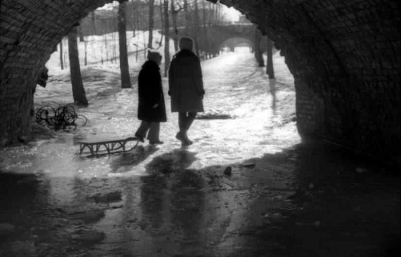 Winter sledding in the USSR Winter sledding in the USSR