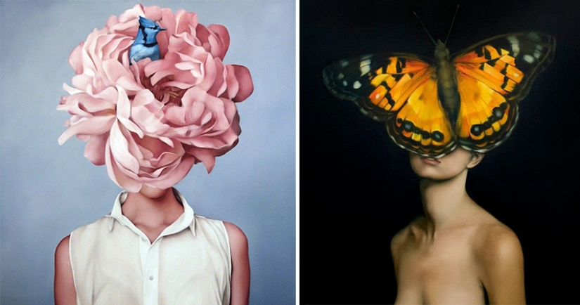 Women, flowers and animals: an amazing symbiosis in the paintings of Amy Judd
