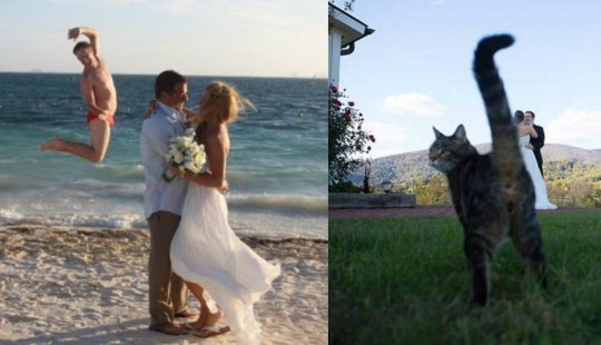 You can't think of it on purpose: the worst wedding photos that will definitely not be shown to guests